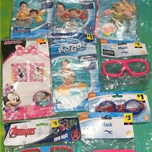 Kids Pink Swim Goggles by Unbranded